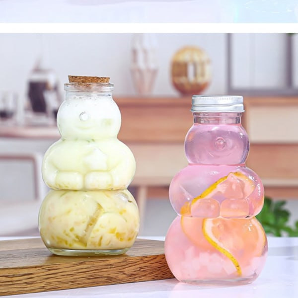 IC 300 ml 10 oz lasi hunajapurkit alumiinikorkilla Bear Octop A2