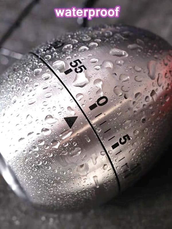 Egg Timer - Mechanical - Clock - Kitchen Timer - Stainless - Steel - Cooking Time Reminder - Suitable - Time Management - 60