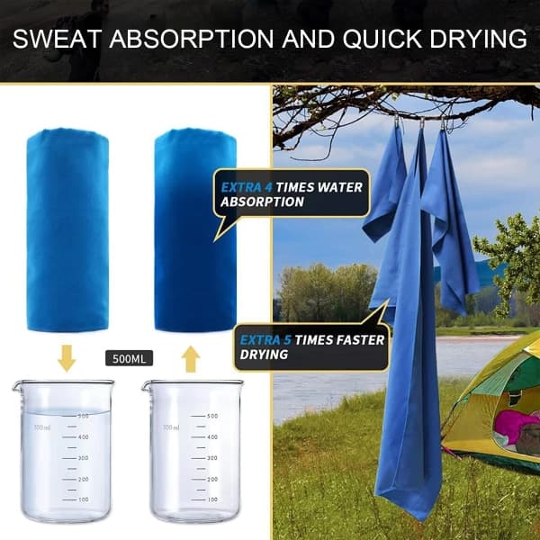 2-pack mikrofiberhanddukar - Perfekt för resor, sport och strand.