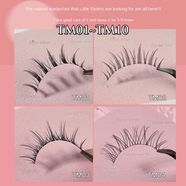 10 Par Manga Lashes Falske Øjenvipper TM10 TM10 TM10 TM10