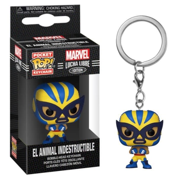 MARVEL - Pocket Pop Nyckelringar - Lucha Libre Wolverine - 4cm IC