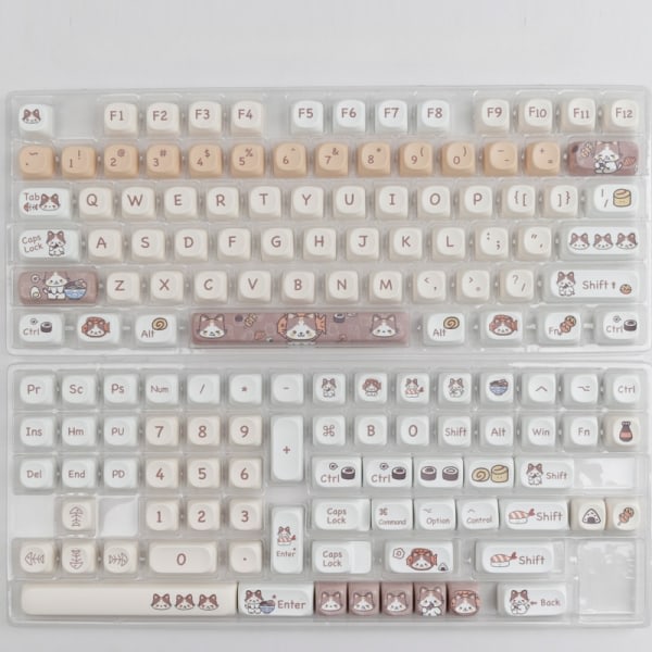 1 Set GMK 142 Tangenter Meow Eat Solar Eclipse MOA Caps Sublimering Mekaniska Tangentbordstangenter Meow IC