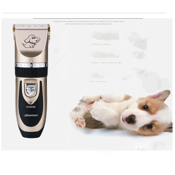 IC Pet Clipper Uppladdningsbar Bärbar Djurklippare (Guld)
