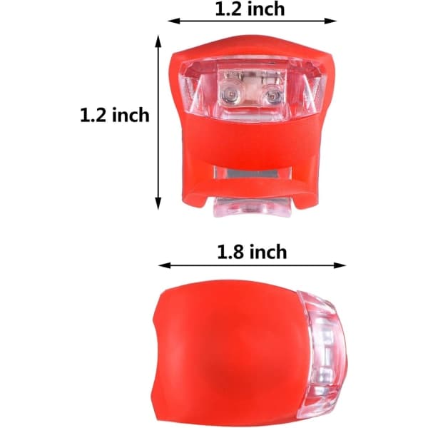 12 stk. silikone cykellys cykellampe LED cykel forlygte