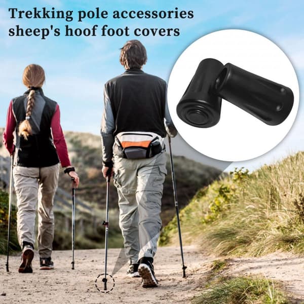 Nordic Walking-hetter, 12 stk, gangstavtupper, erstatning, for asfalt, krykkehetter