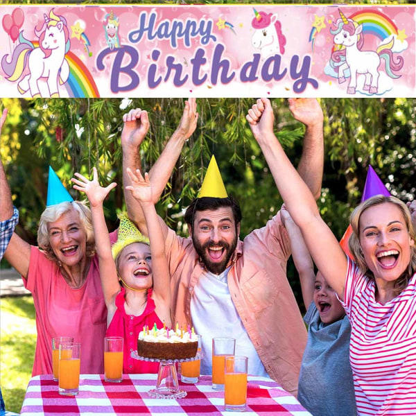 Grattis på födelsedagen Gräsmatta Banner Färgglad Utomhus Dekoration Födelsedagsmönster 8