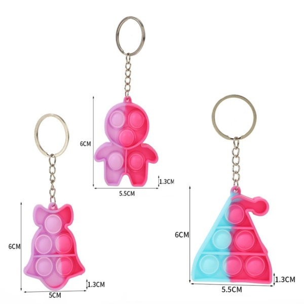 Musik Silikonleksaker Bubble Fidget Toys JULHATT JUL Christmas Hat IC