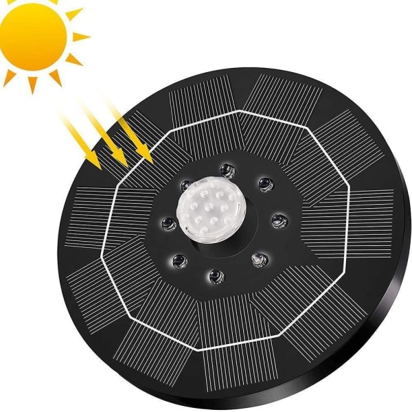 IC 3W Solpanel Farverig LED Solfontæne med 16cm Højde