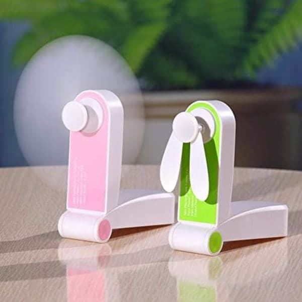 IC Vikbar Mini Bordfläkt, USB Laddningsbar Liten Bärbar Fläkt