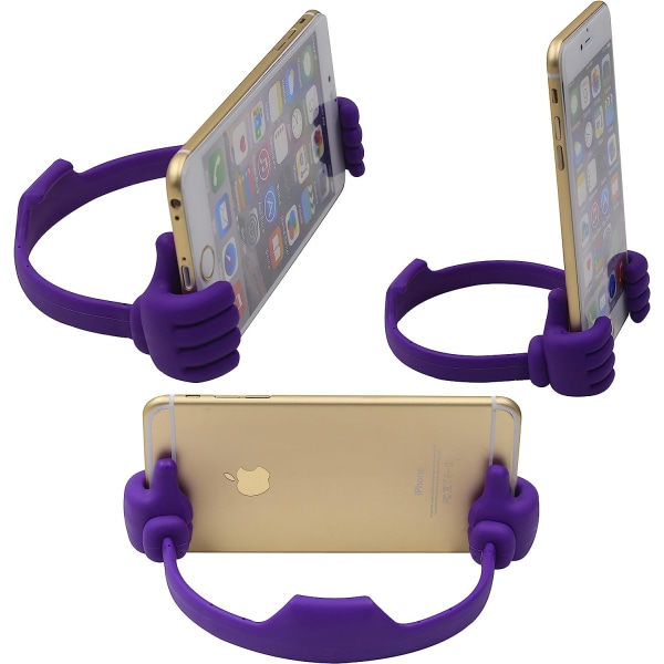 IC Universal Fleksibel Tommel Smartphone Tablet Mount Holder - Lilla