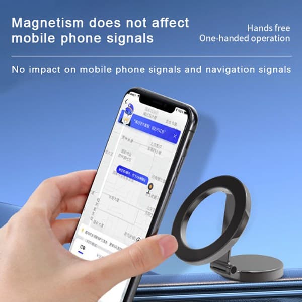 Magnetisk biltelefonholder Køretøjs Mobilholder til bil Sølv