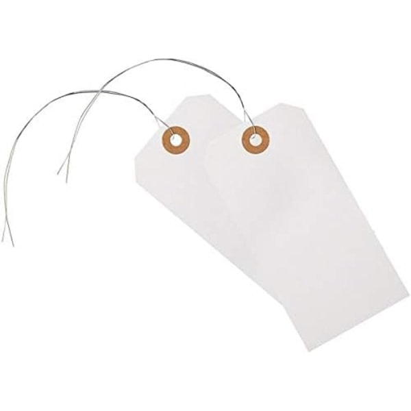 IC-fraktetiketter med snöre, 4 3/4 tum x 2 3/8 tum, 100-pack