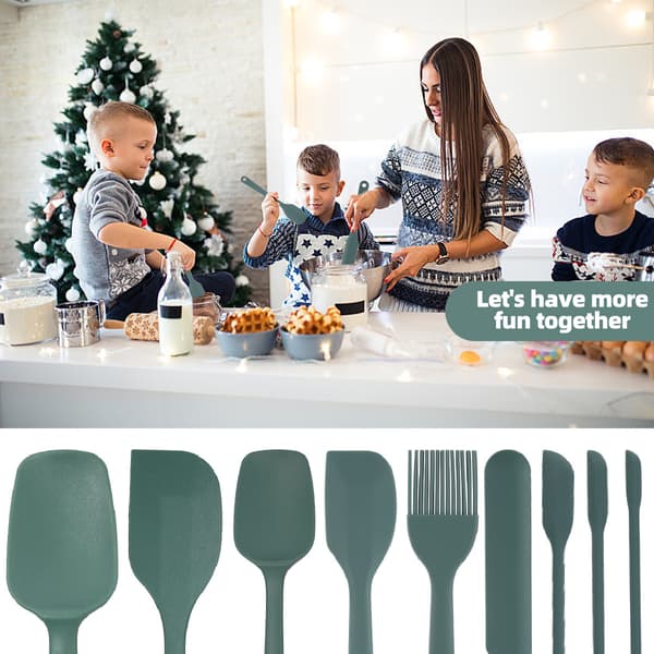 Xuanjun ny silikon-set serie set grillborste smörskrapa temperaturtålig och diskmaskinsäker Black 6-piece set