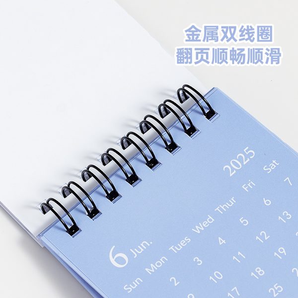 2025 enkel engelsk version mini skrivebords kalender Morandi skrivebords kalender bordpynt bærbar kalender 6 stk 2025