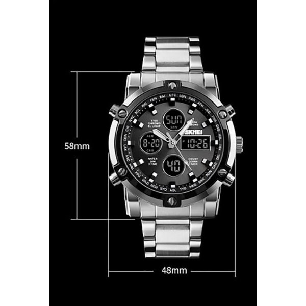 Herrklocka Chronograph Kvartsur med Datum Vattentät Armbandsur