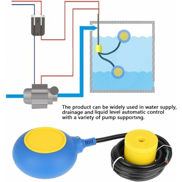 IC Flytande Brytare Vattennivåregulator Tank 2 Meter Rund 220V