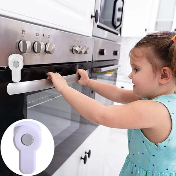 4-delar - Barnsäkerhetslås - ugnslucka - Öppningsskydd - mikrovågsdörr - Babylock - säkerhetslås - Barnsäkerhet - Med