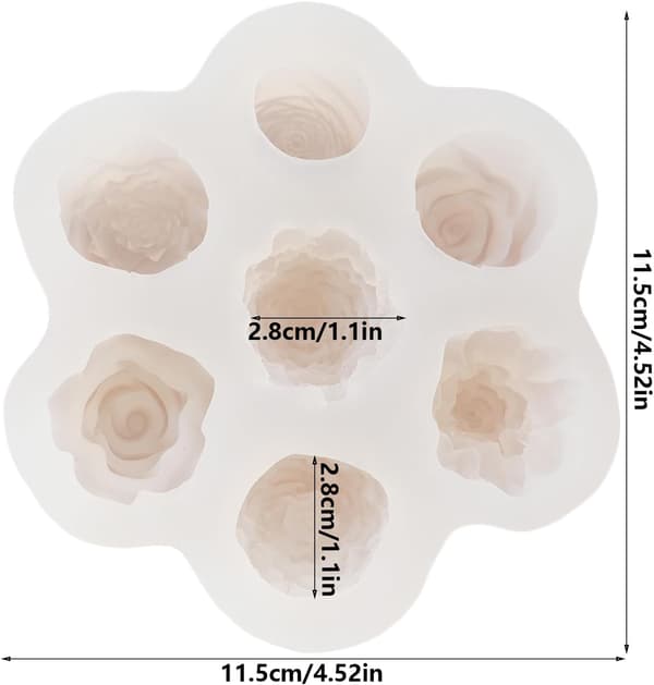 Blomst Silikoneform Sæt til Rose og Pæon Fondant Kagepynt, Slik Chokolade Ler Gum Paste, Grå