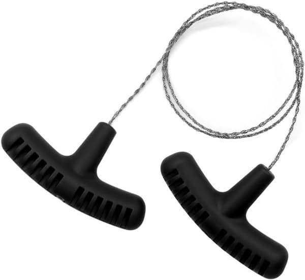 Mini håndholdt sag i rustfritt stål – multifunksjonell hage- og campingvedsag – svart – 63 cm