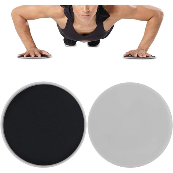Treningsskive, 2 stk glideskive glidere fitness skive trening glidplate