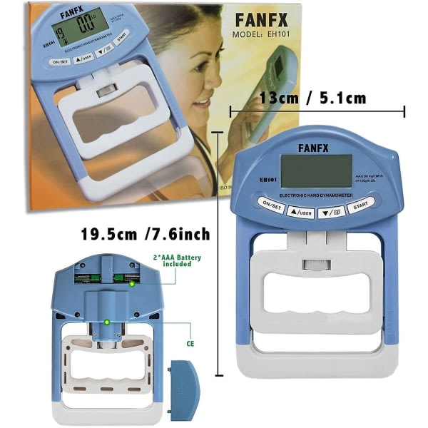 IC 200lbs/90kg digital greppmätare registrerar automatiskt，