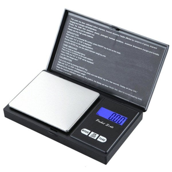 IC Bærbar Digital Lommevekt - 500 g Svart