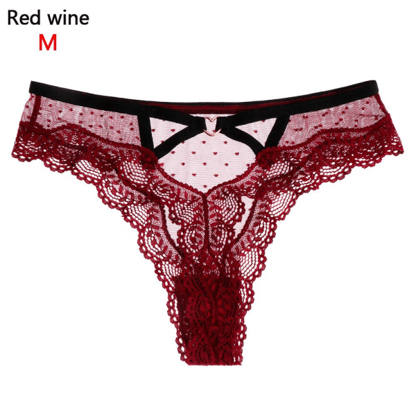 G-streng Underkläder Sexiga kalsonger Spetstrosor WINE RED M
