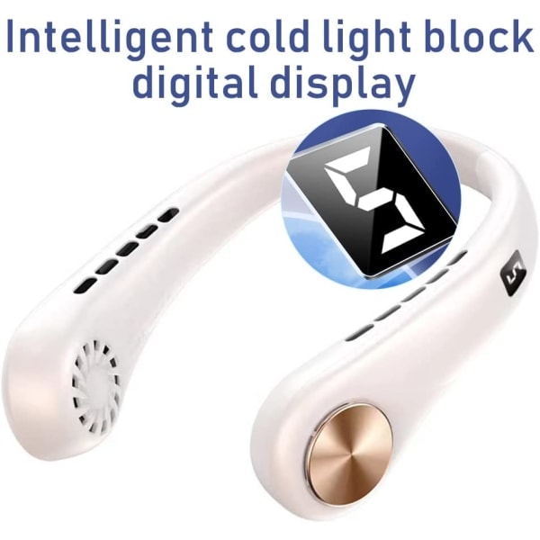 IC NOE Bærbar Mini USB Halsblæser med LCD Display