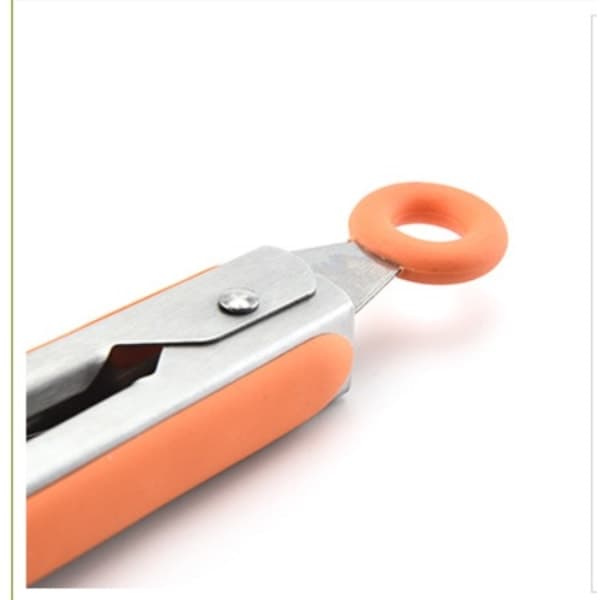 IC Bakeware 9-tums silikonklädda grilltänger i rostfritt stål (9-tums orange)