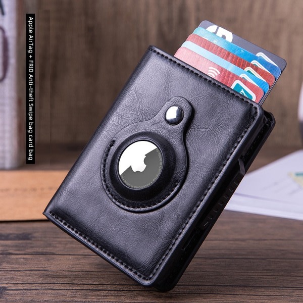 IC airtag plånbok kortholder kort RFID sort