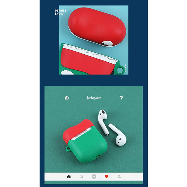 IC Kompatibel med Airpods 1&2 Fodral, Mjukt Silikon Airpod-skydd