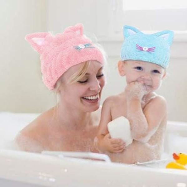 IC 2 stk mikrofiber hurtigtørrende håndklædehat til børn, piger, baby Hai