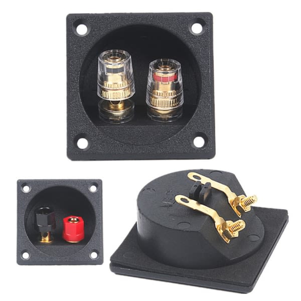 IC 2-vägs högtalarlåda terminal bindande stolpkopp DIY Home Car Stereo 506 Gold