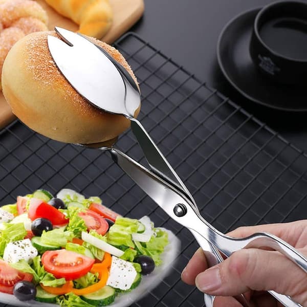 Buffettang, salattang i rustfritt stål, 25,4 cm og 20,3 cm, for BBQ og catering, 2 deler