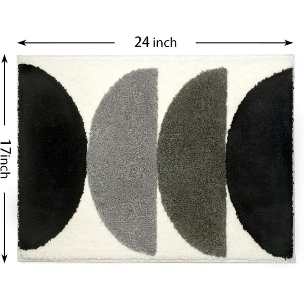 IC Rosa badrumsmattor Boho Badrumsinredning Små badmattor för badrum Halkfri Tvättbar vattenabsorberande, 17”x24”