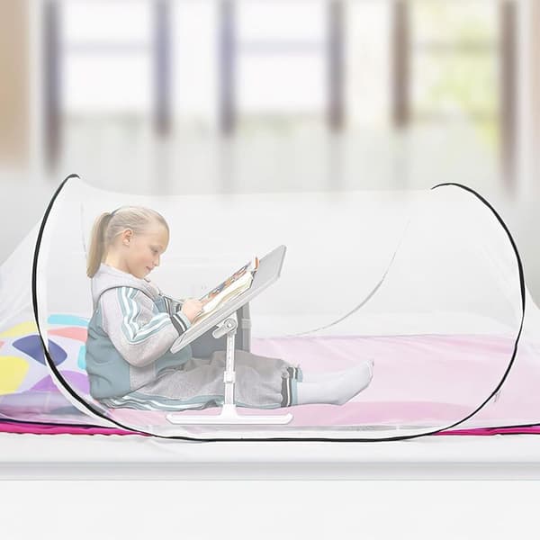 Foldbart Pop-up Myggenet til Enkeltseng 200x80x56cm Rejsecamping Kompatibel med De Fleste Mærker