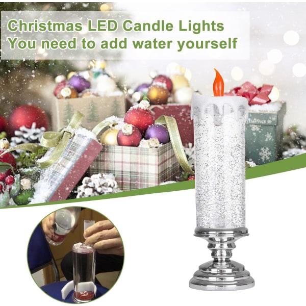 IC Led 7 fargeskiftende oppladbare flammefri lys
