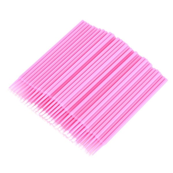 IG 100 Count disponibel mikroapplikatorborste for ansigtssminkning Pink
