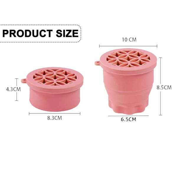 IC Sminkbørste Silikonrengjøringskopp & silikonsminkebørste Rosa