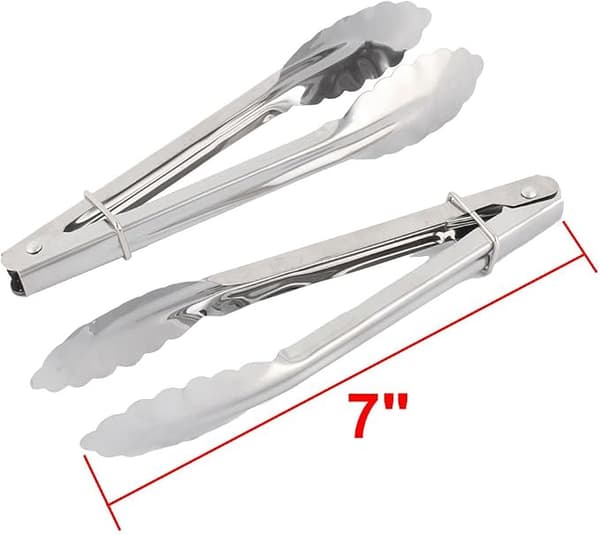 3 tarjoilupihdit - metallia - 18 cm - hopeanväriset