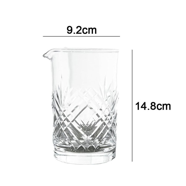 Cocktailblanding Glas, Tyk Bund Mindre Krystalblanding Glas