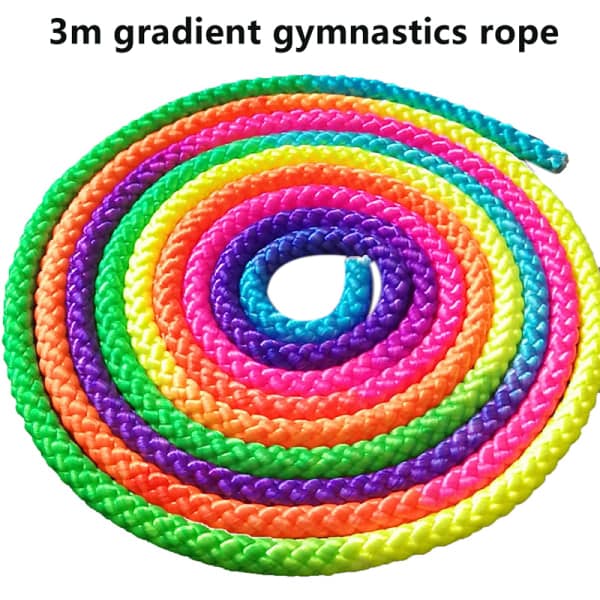 IC Gymnastik rep färgglada regnbåge färg gradient gymnastik rep