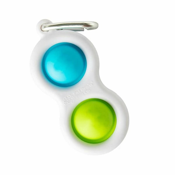 Enkel Dimple Sensory Toy Silikon vändbräda Barn Vuxenpresenter. 2stk blågrønn IC