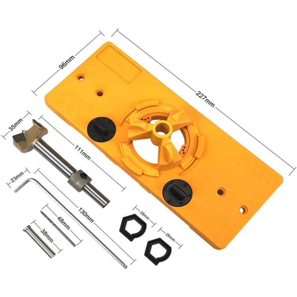 IC Hullsåg med hengslet Jigg 35 mm Guide Locator Hullsåg