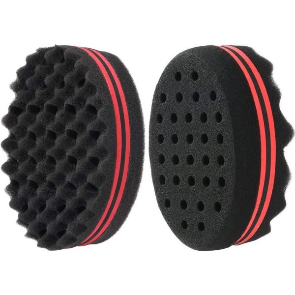 IC Svamphårborste, 2 delar Curl Sponge Magic Twist, Wave Barber Hårborste Sponge Dread Locking Twist Barber Tool