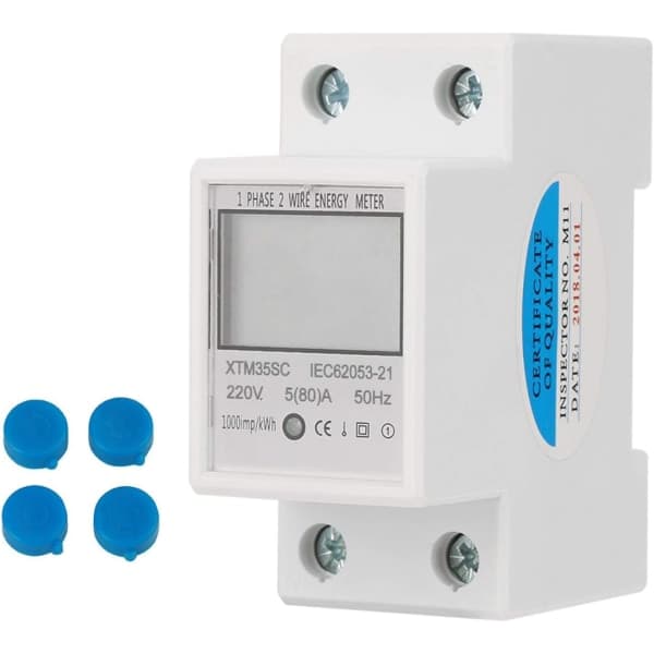 IC Digital elmätare 220V 5(80)A enfas 2-tråd