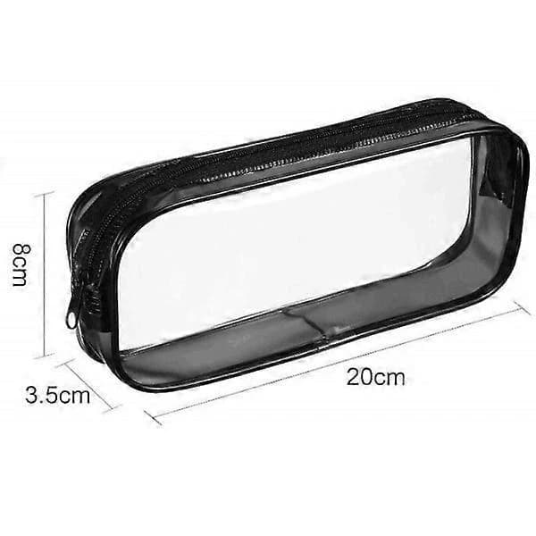 Transparent PVC-etui med lynlås til filtpinde