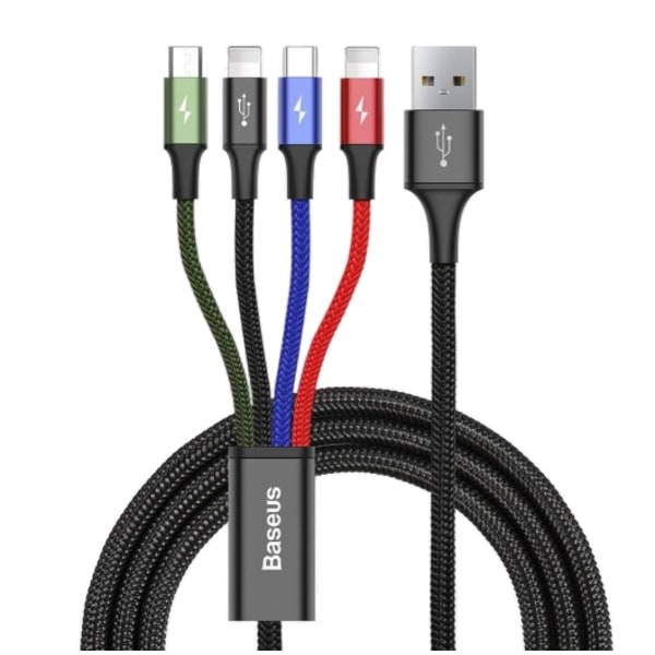 IC Cabo BASEUS 2X Lightning + USB C + Micro USB