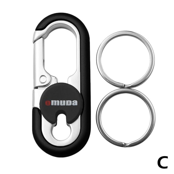 För Omuda Secure Ring Key Clips Karbinhakar Kedjor Cyklar Bilar Key svart One-size IC