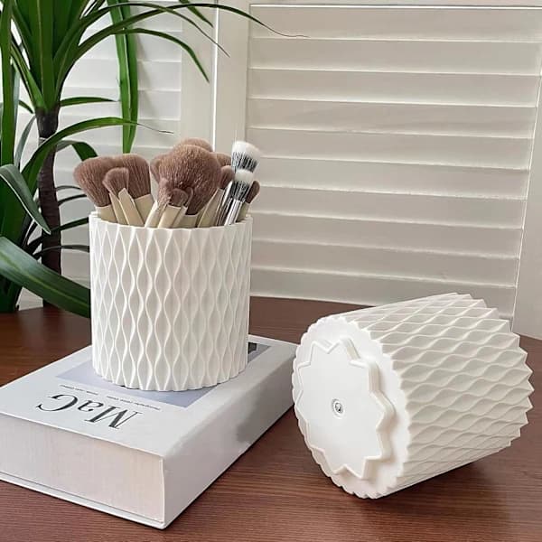 360° Roterende Makeup Organizer - Skrivebordsorganizer - Makeupbord Organizer med 5 Rum